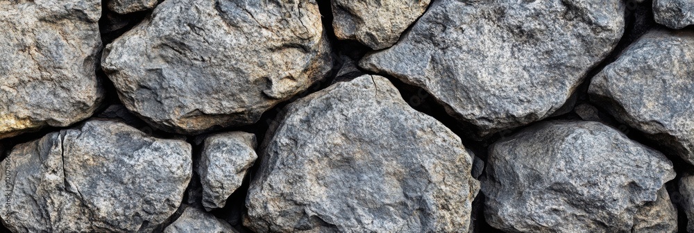 Poster rugged stone surface featuring bumpy texture and intricate uneven details, ideal for architectural o