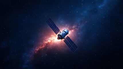 Satellite orbiting in deep space