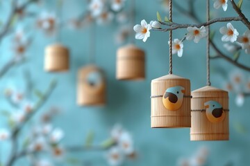 Adorable Bee-Themed Wind Chimes, Handcrafted Decoration