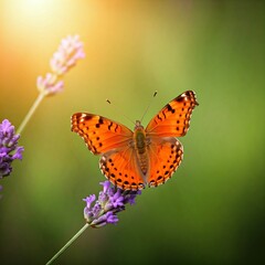 Obraz premium A vibrant red butterfly