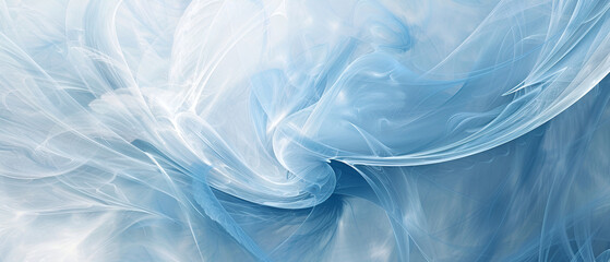 Blue waves abstract background texture ,Translucent white fabric waves flow gracefully over a deep blue background ,swirling blue and white abstract background