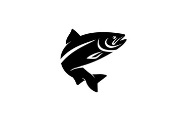 Salmon Fish Wildlife Design Illustration Silhoutte