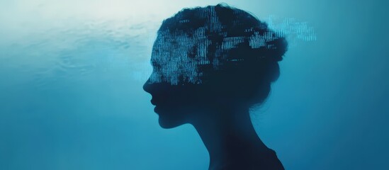 digital mind silhouette