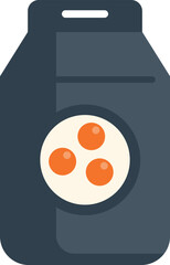 Laundry detergent box icon featuring three orange washing balls, representing cleanliness and freshness