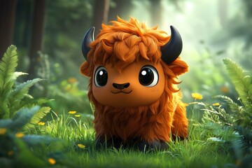 Cute Cartoon Bull