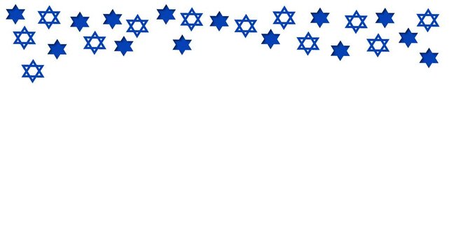 Happy Hanukkah background animation with copy space and Star of David
