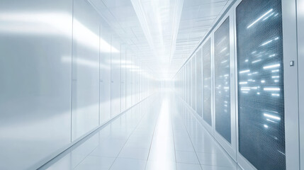 technology of data center infrastructure concept light background