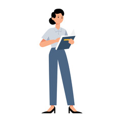 Flat Teacher Character Illustrations
