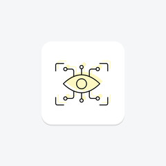 Eyetap color shadow thinline icon , vector, pixel perfect, illustrator file