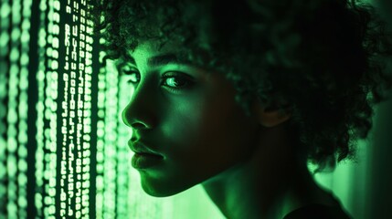 mysterious hacker in the matrix