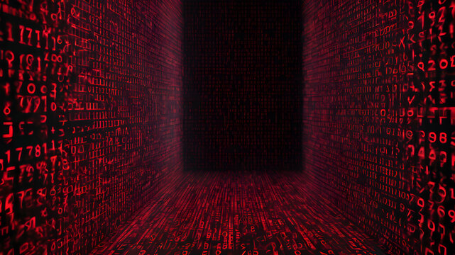 AI generated image, ai, technology, future, programming and matrix - binary system code background