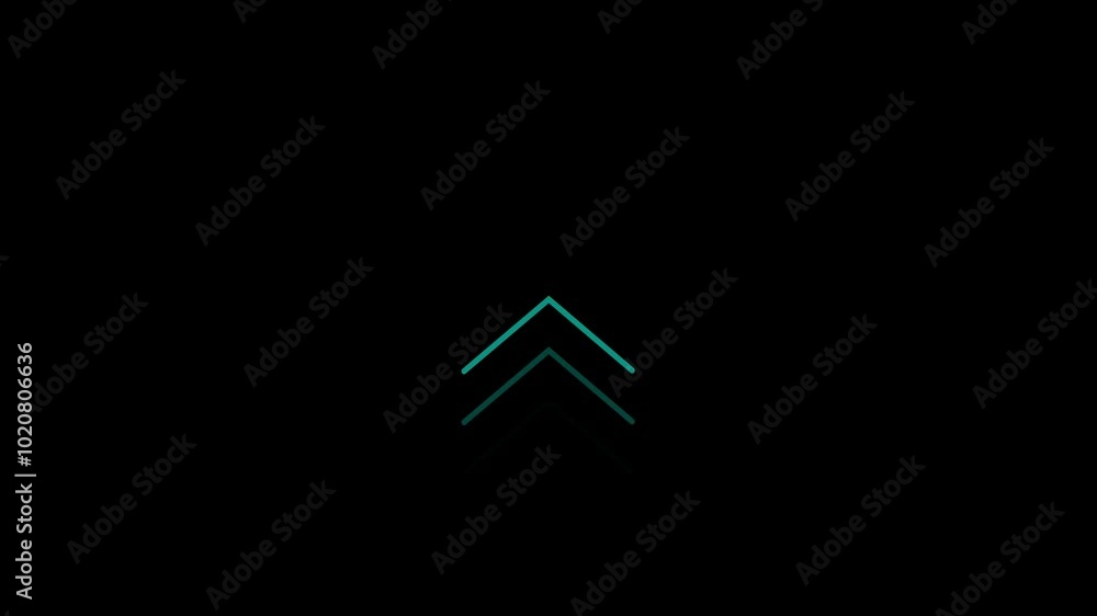 Poster arrows loop animation on black background