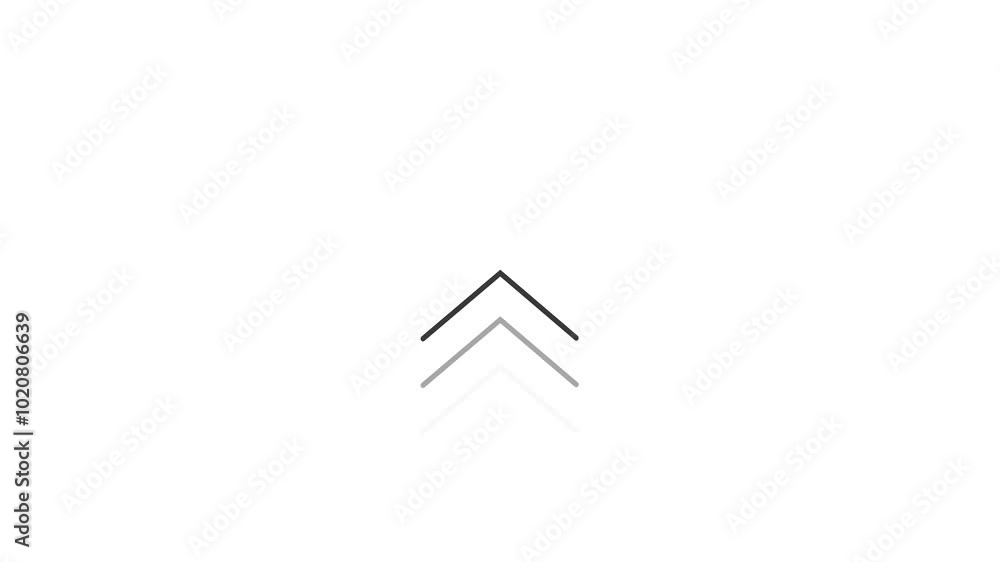 Poster arrows loop animation on white background