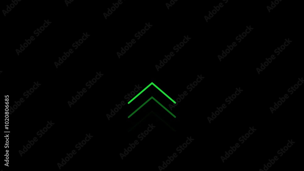 Poster arrows loop animation on black background