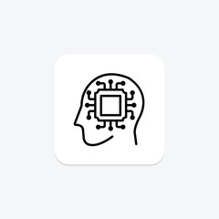 Fototapeta premium Cybernetics line icon , vector, pixel perfect, illustrator file
