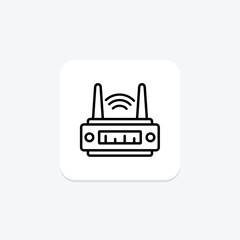 Router line icon , vector, pixel perfect, illustrator file