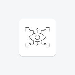 Eyetap thinline icon , vector, pixel perfect, illustrator file
