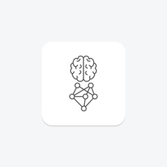 Knowledge Graph thinline icon , vector, pixel perfect, illustrator file