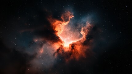 Obraz premium Cosmic explosion in deep space