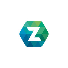 Letter Z Hexagon Logo design vector template