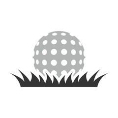 Golf ball icon logo design template isolated illustration