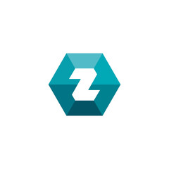 Letter Z Hexagon Logo design vector template