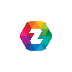 Letter Z Hexagon Logo design vector template