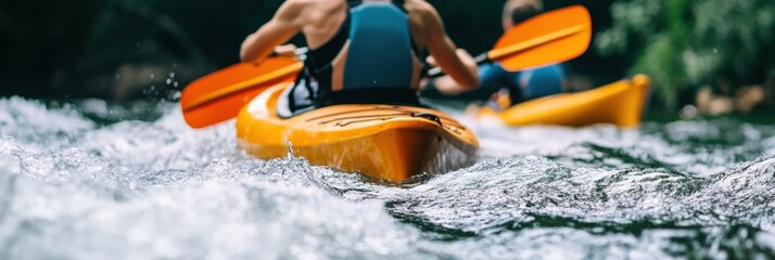 Whitewater rafting adventure in the wilderness