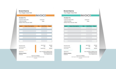 Print: invoice  poster design template A4 print ready file invoice  design