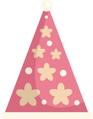 Pink birthday hat with flowers is a festive accessory for celebrating special occasions