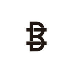 Obraz premium letters gb simple linked linear geometric logo vector