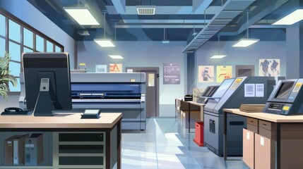 Modern Printing Business Interior Design