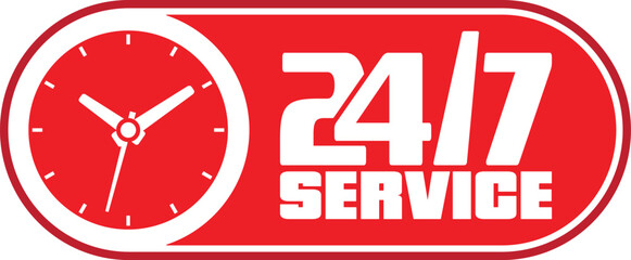 24 Hour emergency service label design
