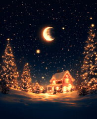 Fototapeta premium christmas night 