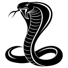  Spitting cobra silhouette vector illustration