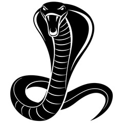  Spitting cobra silhouette vector illustration