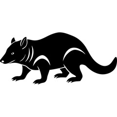 Tasmanian devil silhouette vector illustration