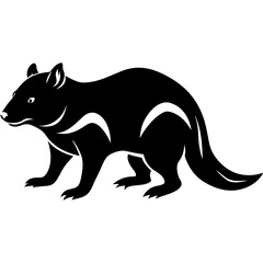 Tasmanian devil silhouette vector illustration