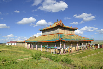 Shankh Monastery located in Övörkhangai Province, Central Mongolia, 25 kilometers South East of Kharkhorin city - one of Mongolia’s oldest and most historically significant monasteries