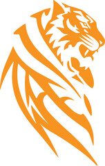 tiger logo Simple Silhouette Vector illustration