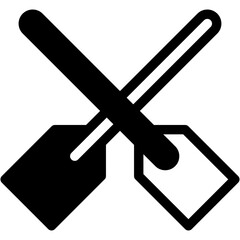 Vector Icon Rowing, Paddles, Sports And Competition, Tools And Utensils, Rower, Kayak