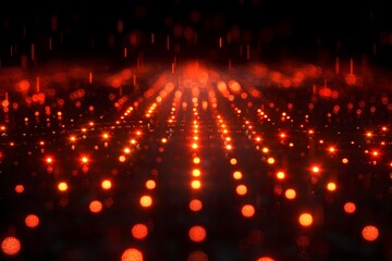 Futuristic Red Light Grid with Dynamic Energy for Technology Design