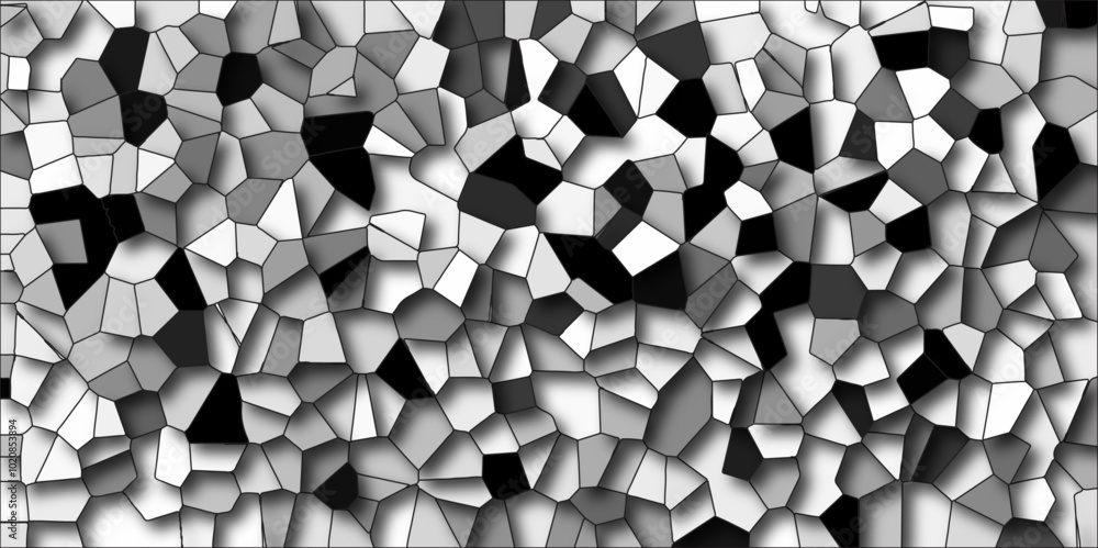 Poster seamless pattern mosaic marble pattern texture with seamless shapes. dark and light gray geometric m