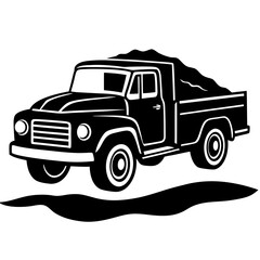 truck zil 130 with sand