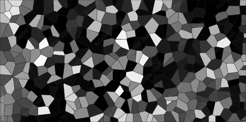 Poster seamless pattern mosaic marble pattern texture with seamless shapes. dark and light gray geometric m