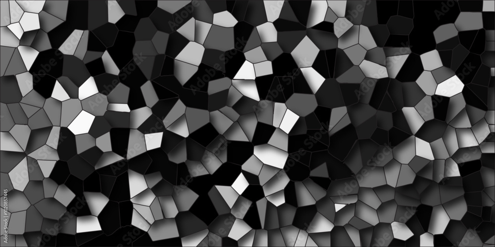 Aufkleber seamless pattern mosaic marble pattern texture with seamless shapes. dark and light gray geometric m