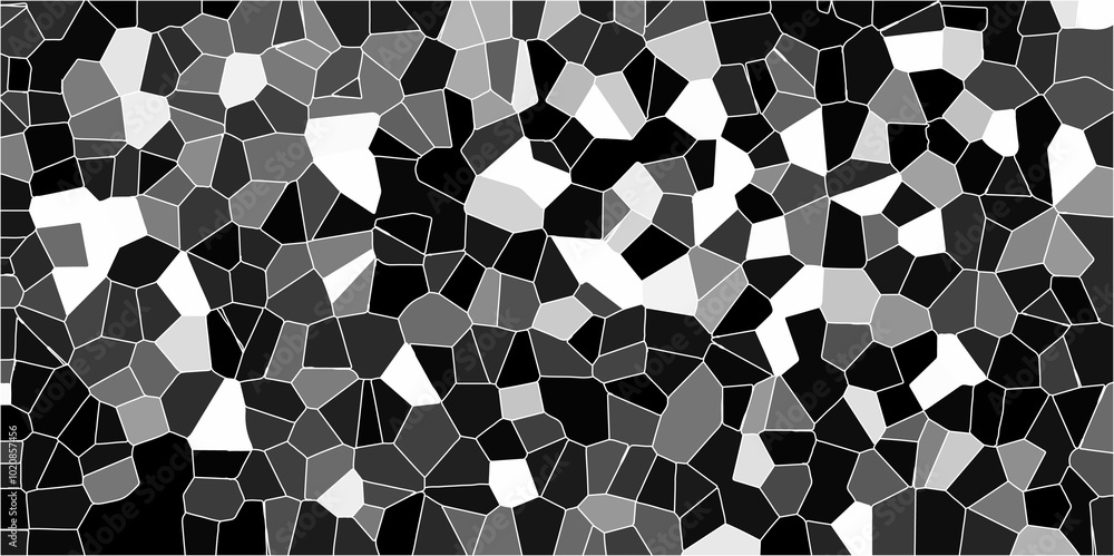Aufkleber seamless pattern mosaic marble pattern texture with seamless shapes. dark and light gray geometric m