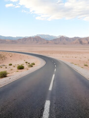 Road in the middle of the Namib Desert, Namibia, Africa