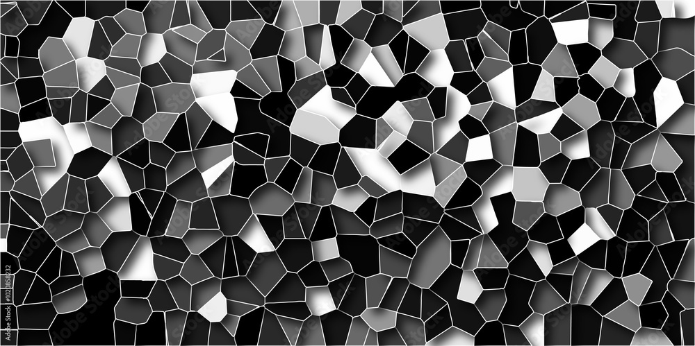 Aufkleber seamless pattern mosaic marble pattern texture with seamless shapes. dark and light gray geometric m