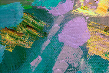 colorful background pattern of artistic brush painting bright strokes drawing on canvas surface, beautiful colors of drawing art on picture texture